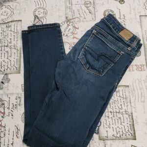 American Eagle Outfitters Dark Blue Straight Leg Jeans